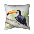 Fondo 26 x 26 in. Toucan Perched-Double Sided Print Indoor Pillow FO2796920